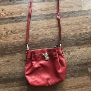 Michael Kors burgundy red satchel bag